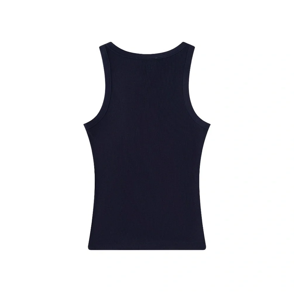 Ami Dark Blue Tank Top with White Emblem - Picture 2 of 8